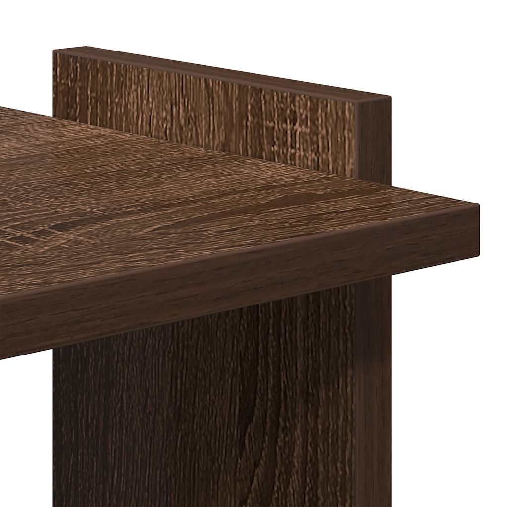 vidaXL Βιβλιοθήκη 3 Επιπέδων Καφέ Δρυς 60 x 30 x 120 εκ. Επεξεργ. Ξύλο