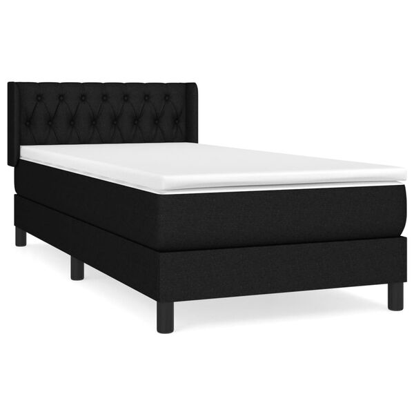 vidaXL &Kappa;&rho;&epsilon;&beta;ά&tau;&iota; Boxspring &mu;&epsilon; &Sigma;&tau;&rho;ώ&mu;&alpha; &Mu;&alpha;ύ&rho;&omicron; 90x190 &epsilon;&kappa;.&Upsilon;&phi;&alpha;&sigma;&mu;ά&tau;&iota;&nu;&omicron;