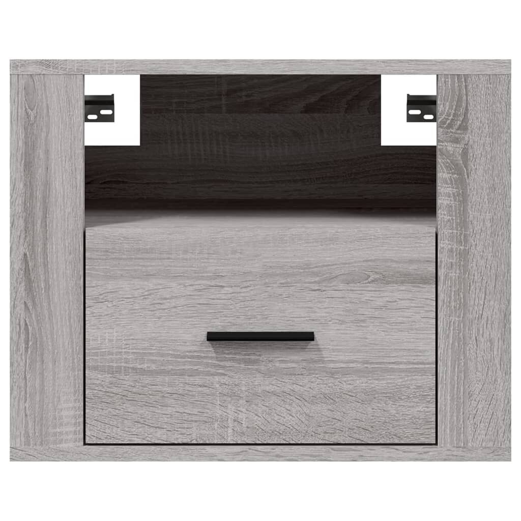 vidaXL Κομοδίνα Επιτοίχια 2 τεμ. Γκρι Sonoma 50x36x40 εκ.