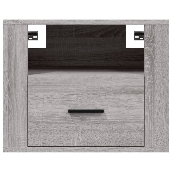 vidaXL Κομοδίνα Επιτοίχια 2 τεμ. Γκρι Sonoma 50x36x40 εκ.