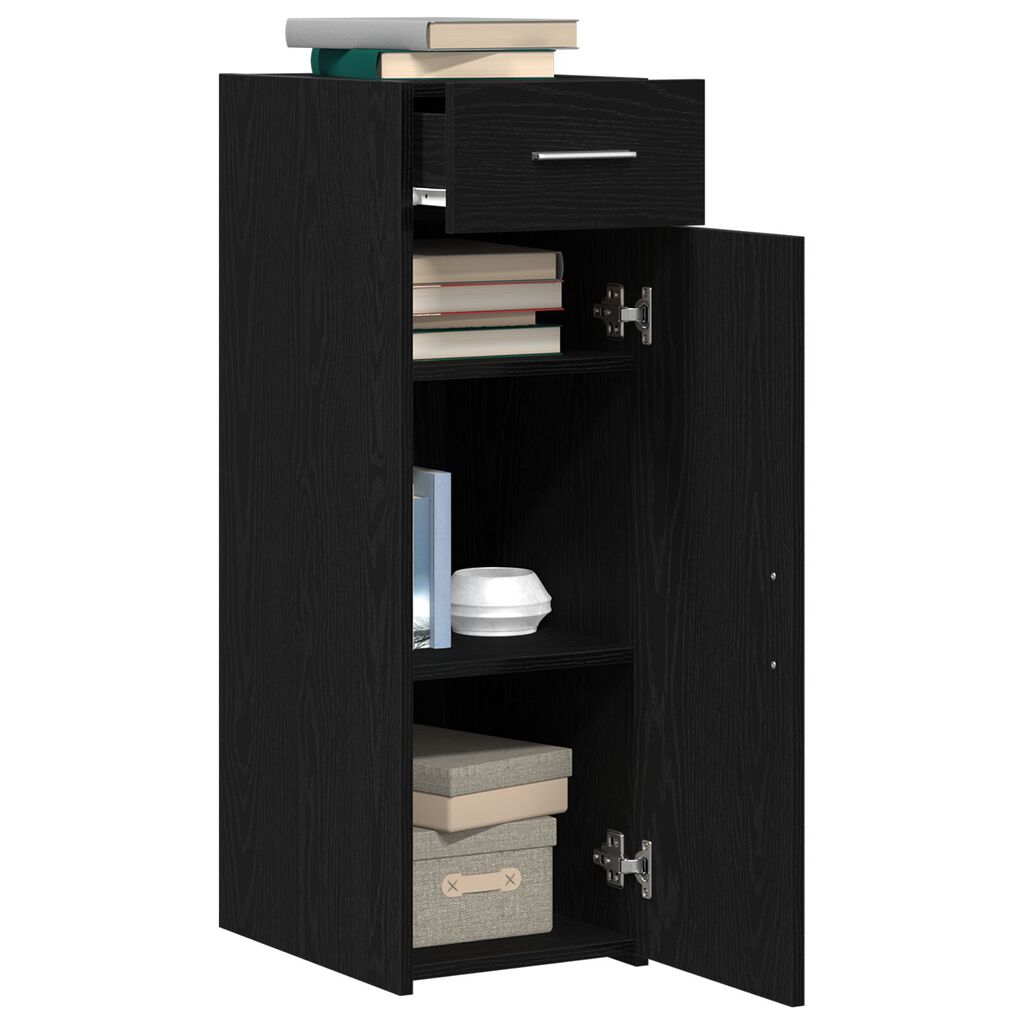 vidaXL Μπουφές Μαύρης Δρυός 30x42,5x93 εκ. Κατασκευασμένο από Ξύλο