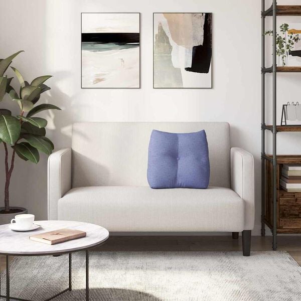 vidaXL Μαξιλάρι Πλάτης Μπλε τζην 45 x 24 x 50 εκ ύφασμα