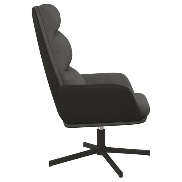 vidaXL Πολυθρόνα Relax Σκούρο Γκρι Υφασμάτινη