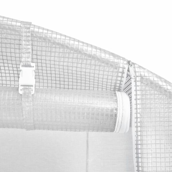 vidaXL Θερμοκήπιο Λευκό 80 μ² 20 x 4 x 2 μ. με Ατσάλινο Πλαίσιο