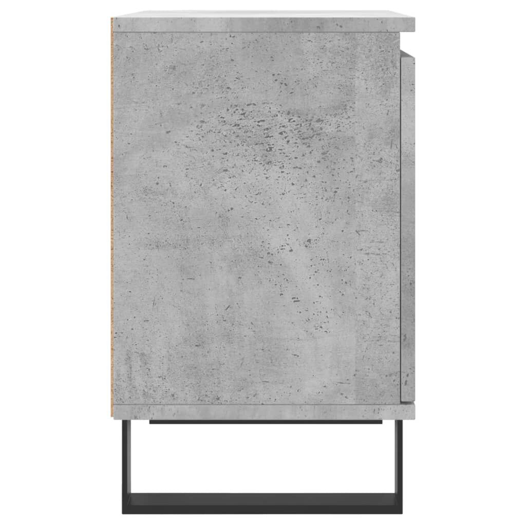 vidaXL Κομοδίνο Γκρι Σκυρ. 40x30x50 εκ. από Επεξεργασμένο Ξύλο