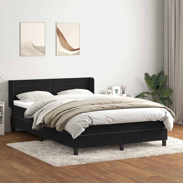 vidaXL &Kappa;&rho;&epsilon;&beta;ά&tau;&iota; Boxspring &mu;&epsilon; &Sigma;&tau;&rho;ώ&mu;&alpha; &Mu;&alpha;ύ&rho;&omicron; 160x210 &epsilon;&kappa;. &Beta;&epsilon;&lambda;&omicron;ύ&delta;&iota;&nu;&omicron;