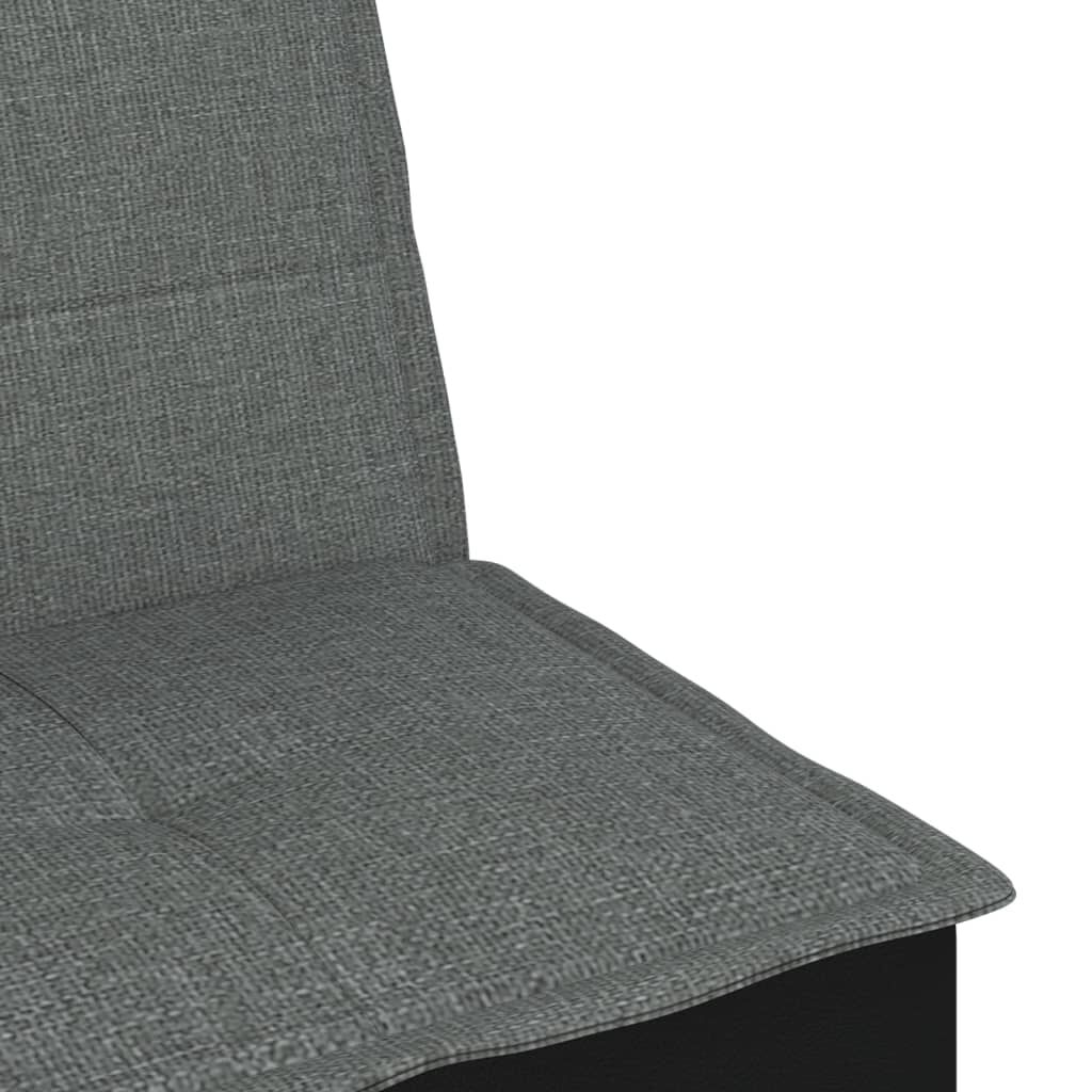 vidaXL Καναπές Κρεβάτι Γωνιακός Σκούρο Γκρι 255x140x70 εκ. Υφασμάτινος