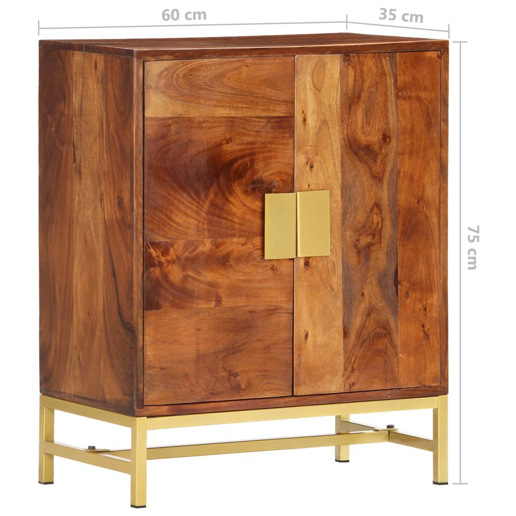 vidaXL Ντουλάπι 60 x 35 x 75 εκ. από Μασίφ Ξύλο Ακακίας