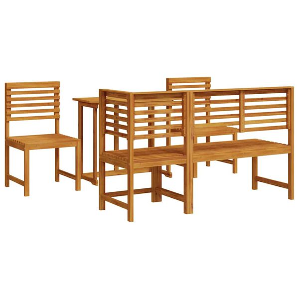 vidaXL Σετ Μπιστρό Κήπου 5 pcs Καφέ Μασίφ ξύλο ακακίας