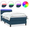 vidaXL &Kappa;&rho;&epsilon;&beta;ά&tau;&iota; Boxspring &mu;&epsilon; &Sigma;&tau;&rho;ώ&mu;&alpha; & LED &sigma;&kappa;&omicron;ύ&rho;&omicron; &mu;&pi;&lambda;&epsilon; 100x220 cm &Beta;&epsilon;&lambda;&omicron;ύ&delta;&iota;&nu;&omicron;