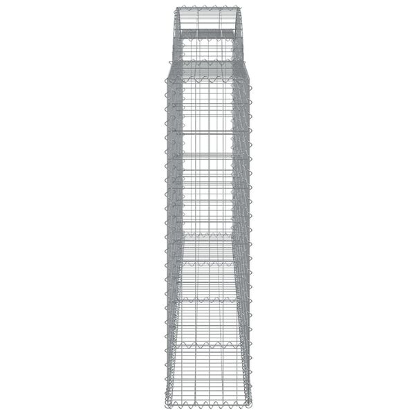 vidaXL Συρματοκιβώτια Τοξωτά 8 τεμ. 300x30x120/140 εκ. Γαλβαν. Ατσάλι