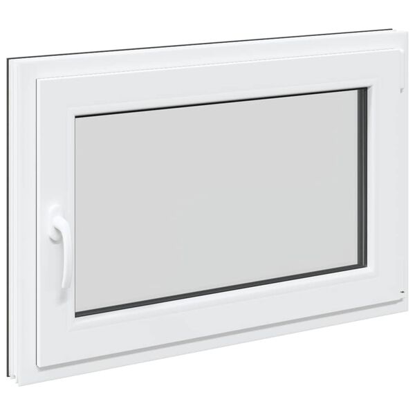 vidaXL Παράθυρο Υπογείου "RISOR" 90x70 εκ. Ανακλινόμενο & Περιστρεφόμενο DIN Δεξί Ανθρακί