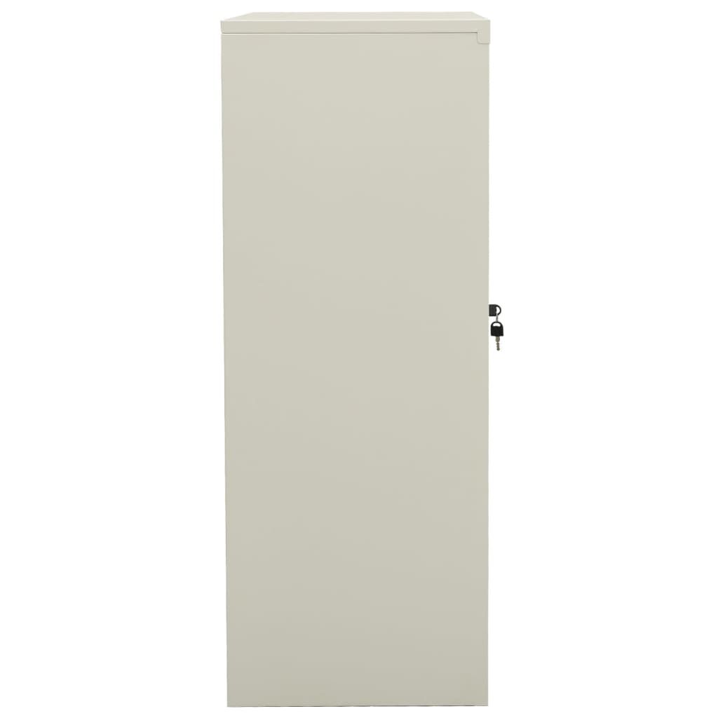 vidaXL Ντουλάπα Γραφείου 90 x 40 x 105 εκ. Ανοιχτό Γκρι Ατσάλινη