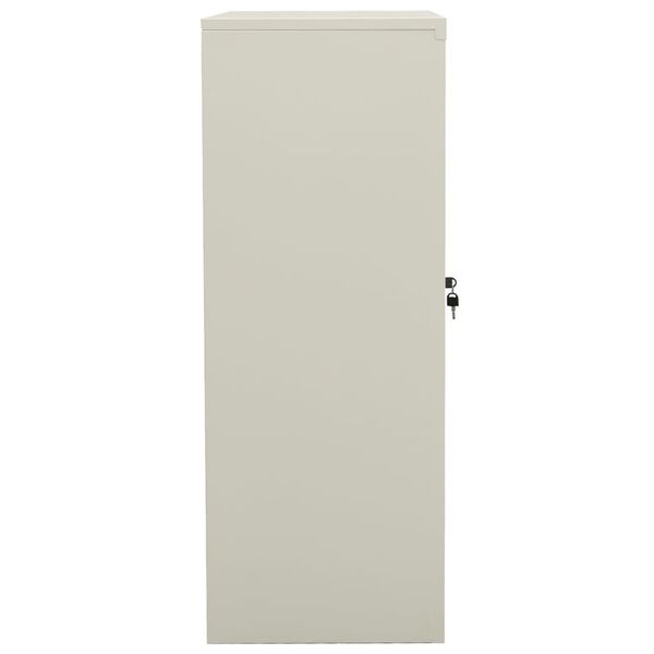 vidaXL Ντουλάπα Γραφείου 90 x 40 x 105 εκ. Ανοιχτό Γκρι Ατσάλινη