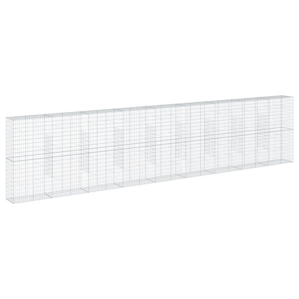 vidaXL Συρματοκιβώτιο με Κάλυμμα 900x50x200εκ. από Γαλβανισμένο Χάλυβα