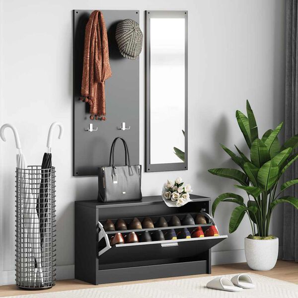 vidaXL &Sigma;&epsilon;&tau; &Pi;&alpha;&pi;&omicron;&upsilon;&tau;&sigma;&omicron;&theta;ή&kappa;&eta; 3 &sigma;&epsilon; 1 &Mu;&alpha;ύ&rho;&omicron; &alpha;&pi;ό &Epsilon;&pi;&epsilon;&xi;&epsilon;&rho;&gamma;&alpha;&sigma;&mu;έ&nu;&omicron; &Xi;ύ&lambda;&omicron;