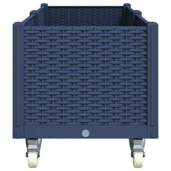 vidaXL Ζαρντινιέρα Κήπου με Πόδια Μπλε Γκρι 160x50x54 εκ. Πολυπροπυλένιο