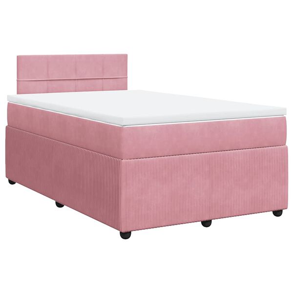 vidaXL &Kappa;&rho;&epsilon;&beta;ά&tau;&iota; Boxspring &mu;&epsilon; &Sigma;&tau;&rho;ώ&mu;&alpha; &Rho;&omicron;&zeta; 120x200 &epsilon;&kappa;. &Beta;&epsilon;&lambda;&omicron;ύ&delta;&iota;&nu;&omicron;