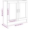vidaXL Βιτρίνα Γκρι Sonoma 82,5x30,5x80εκ. από Επεξεργασμένο Ξύλο