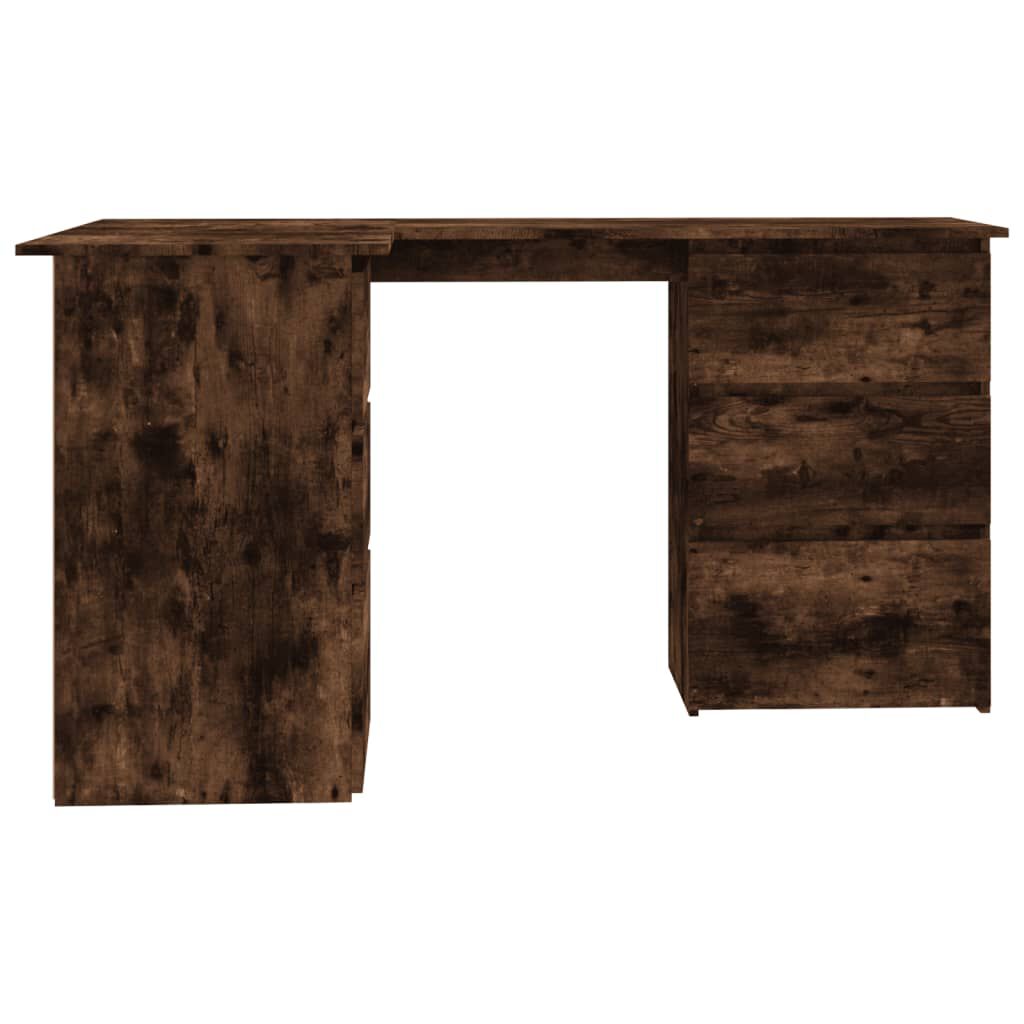 vidaXL Γραφείο Γωνιακό Καπνιστή Δρυς 145x100x76 εκ. Επεξεργασμένο Ξύλο