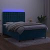 vidaXL &Kappa;&rho;&epsilon;&beta;ά&tau;&iota; Boxspring &mu;&epsilon; &Sigma;&tau;&rho;ώ&mu;&alpha; & LED &Sigma;&kappa;. &Mu;&pi;&lambda;&epsilon; 140x200&epsilon;&kappa;. &Beta;&epsilon;&lambda;&omicron;ύ&delta;&iota;&nu;&omicron;