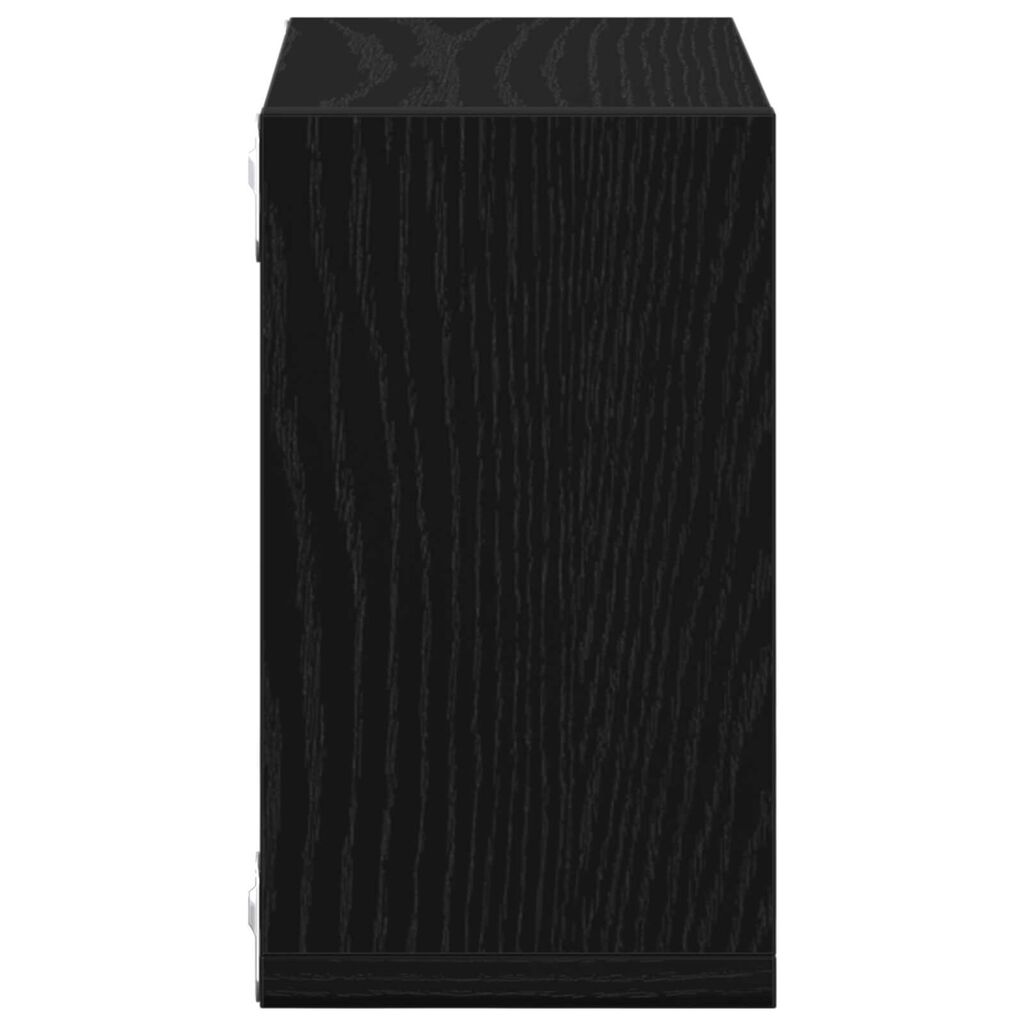 vidaXL Ράφια Τοίχου Μαύρη Βελανιδιά MDF 26 x 15 x 26 εκ. Ράφια Τοίχου