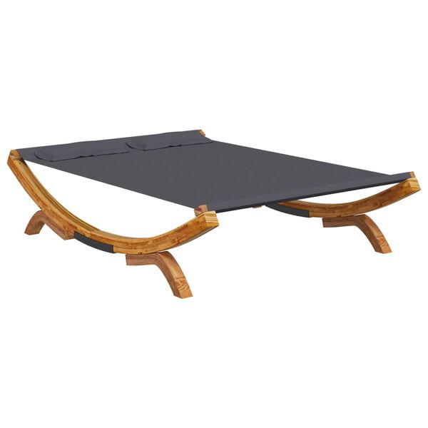 vidaXL Ξαπλώστρα Εξ. Χώρου Ανθρ. 165x188,5x46 εκ. Μασίφ Λυγισμένο Ξύλο
