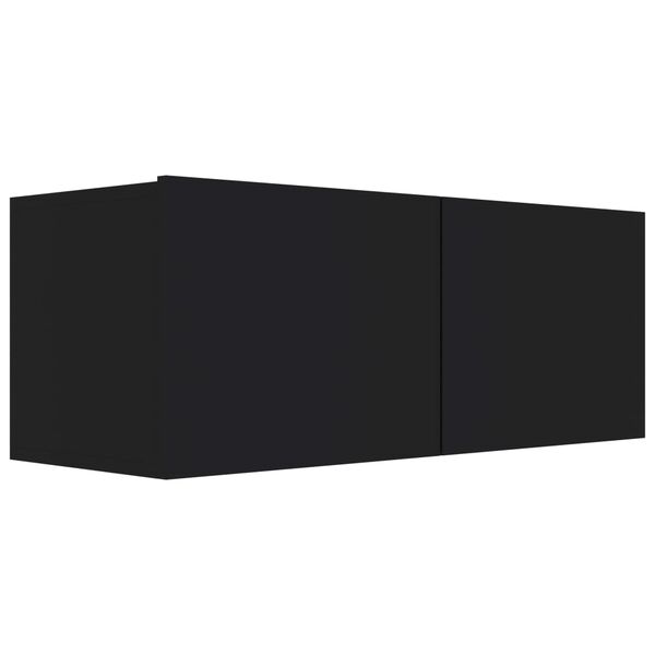 vidaXL Έπιπλο Τηλεόρασης Μαύρο 80 x 30 x 30 εκ. από Επεξ. Ξύλο
