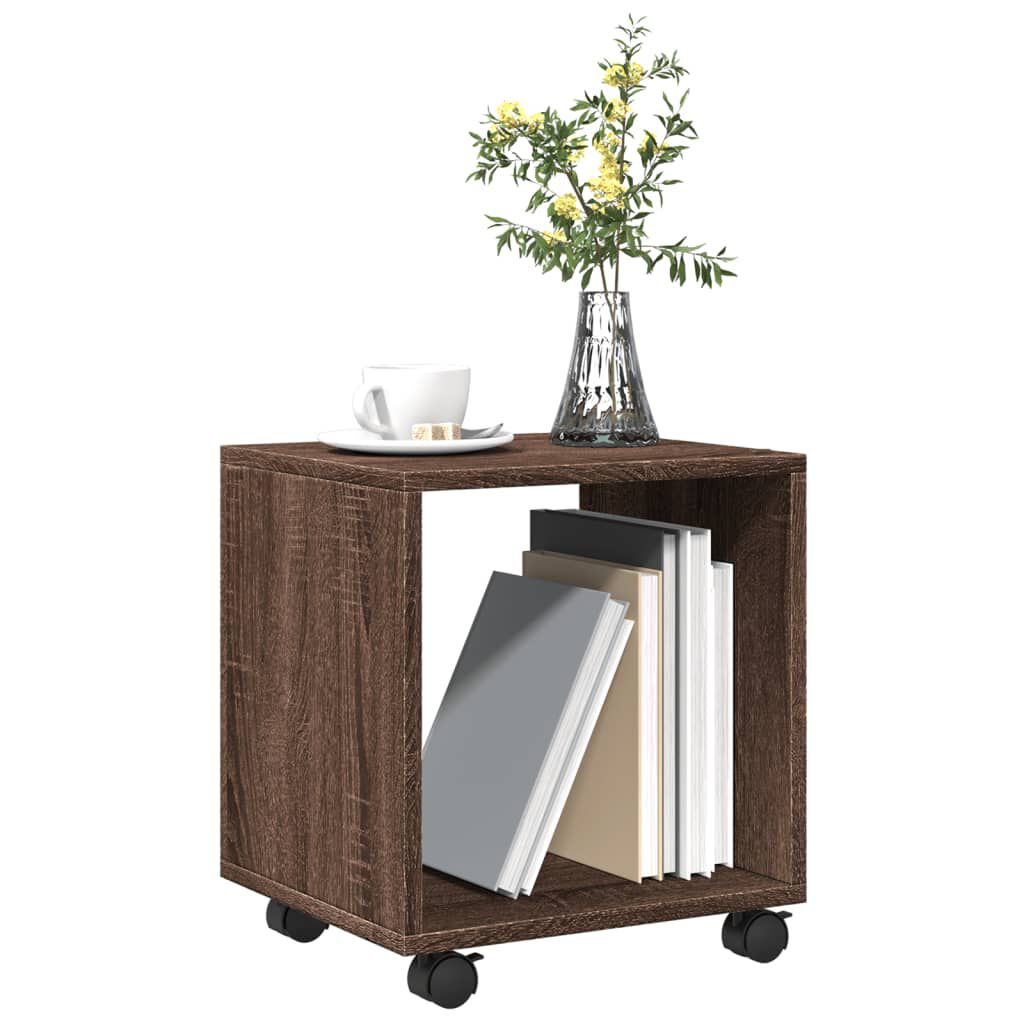 vidaXL Ντουλάπι Τροχήλατο Καφέ Δρυς 37x33x42,5 εκ. από Επεξ. Ξύλο