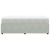 vidaXL Κρεβάτι Boxspring με Στρώμα Ανοιχτό Γκρι 90x190 εκ. Βελούδινο