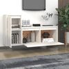 vidaXL Έπιπλα Τηλεόρασης 2 τεμ. Λευκά από Μασίφ Ξύλο Πεύκου