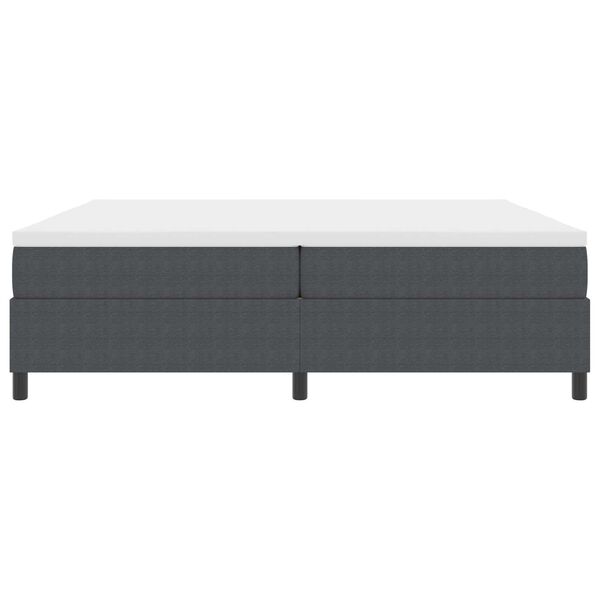 vidaXL Κρεβάτι Box Spring με Στρώμα σε Σκούρο Γκρι, 200 x 200 εκ, Ύφασμα Κορντούρας.