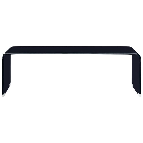 vidaXL Τραπεζάκι Σαλονιού Μαύρο 98 x 45 x 31 εκ. από Ψημένο Γυαλί