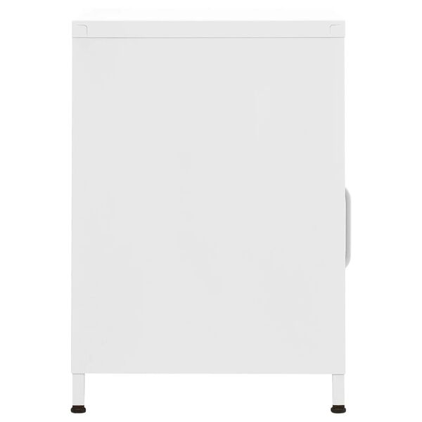 vidaXL Κομοδίνα 2 τεμ. Λευκά 35 x 35 x 51 εκ. Ατσάλινα
