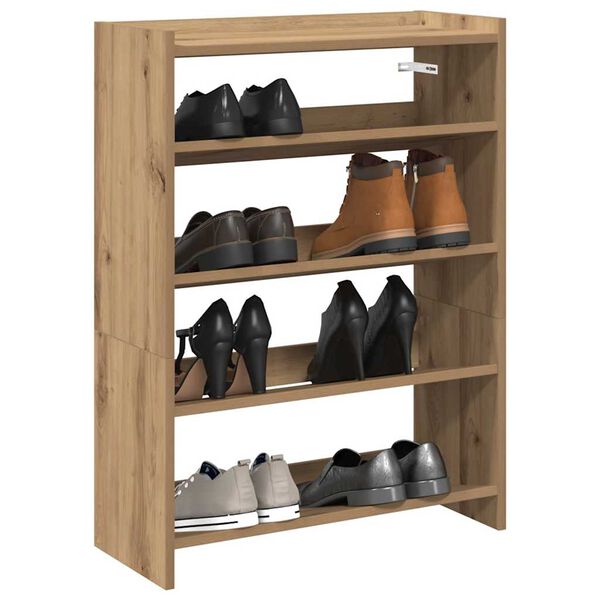 Ράφι παπουτσιών vidaXL Artisan Oak 60x25x81 cm Κατασκευασμένο ξύλο