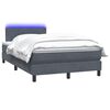 vidaXL &Kappa;&rho;&epsilon;&beta;ά&tau;&iota; Boxspring &mu;&epsilon; &Sigma;&tau;&rho;ώ&mu;&alpha; & LED &Sigma;&kappa;&omicron;ύ&rho;&omicron; &gamma;&kappa;&rho;&iota; 120x220 cm &Beta;&epsilon;&lambda;&omicron;ύ&delta;&iota;&nu;&omicron;
