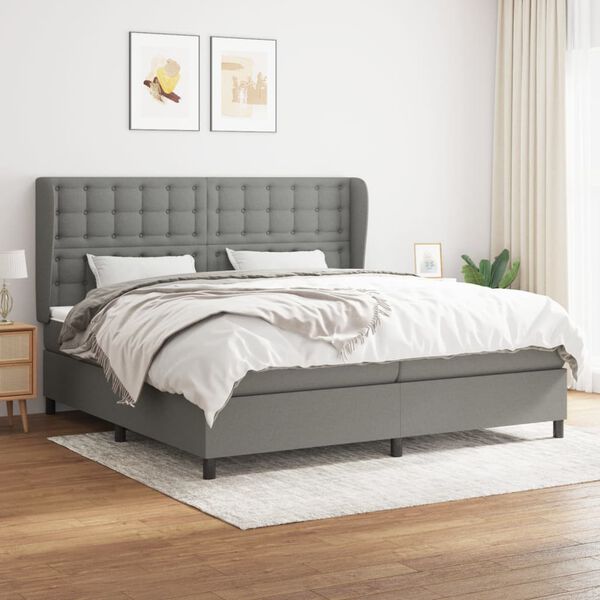 vidaXL &Kappa;&rho;&epsilon;&beta;ά&tau;&iota; Boxspring &mu;&epsilon; &Sigma;&tau;&rho;ώ&mu;&alpha; &Sigma;&kappa;&omicron;ύ&rho;&omicron; &Gamma;&kappa;&rho;&iota; 200x200 &epsilon;&kappa;. &Upsilon;&phi;&alpha;&sigma;&mu;ά&tau;&iota;&nu;&omicron;