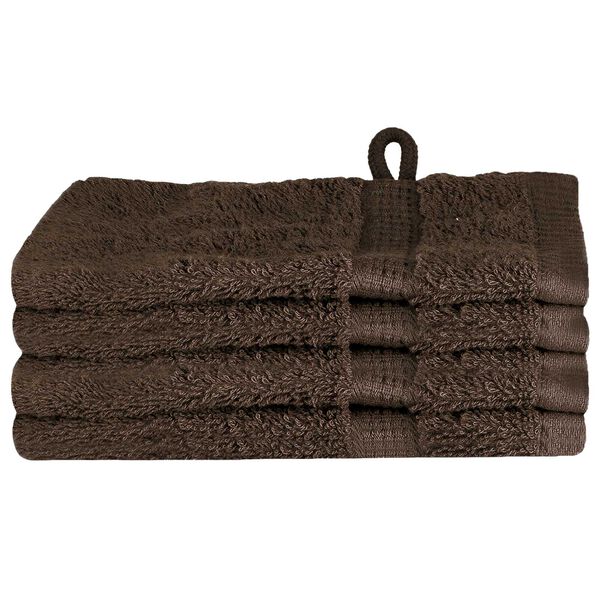 vidaXL Πετσέτες 4 pcs Καστανό 15 x 21 cm Βαμβάκι