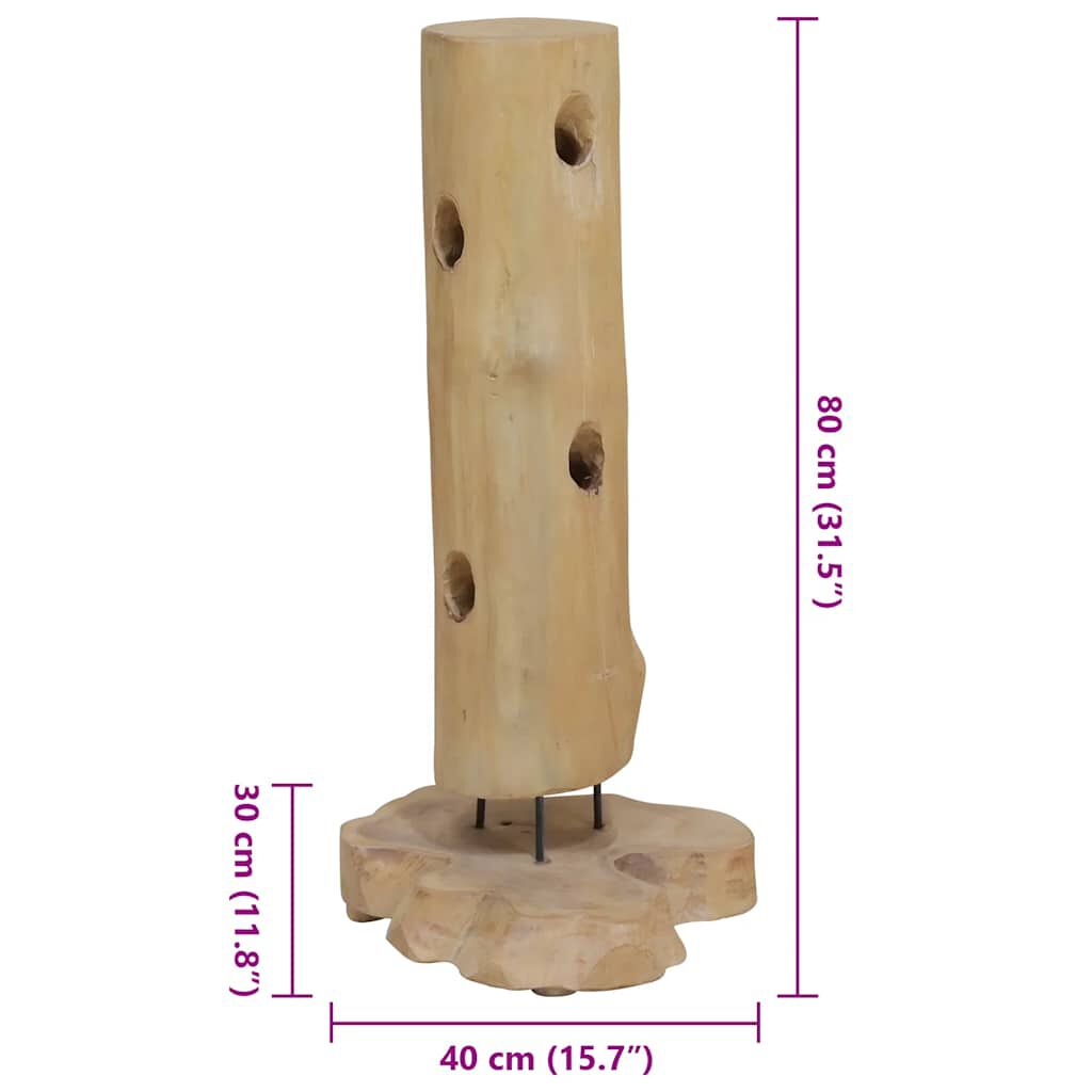vidaXL Κάβα Κρασιών για 8 Φιάλες 40x30x80 εκ. από Μασίφ Ξύλο Teak