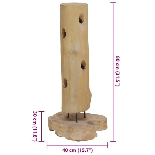 vidaXL Κάβα Κρασιών για 8 Φιάλες 40x30x80 εκ. από Μασίφ Ξύλο Teak