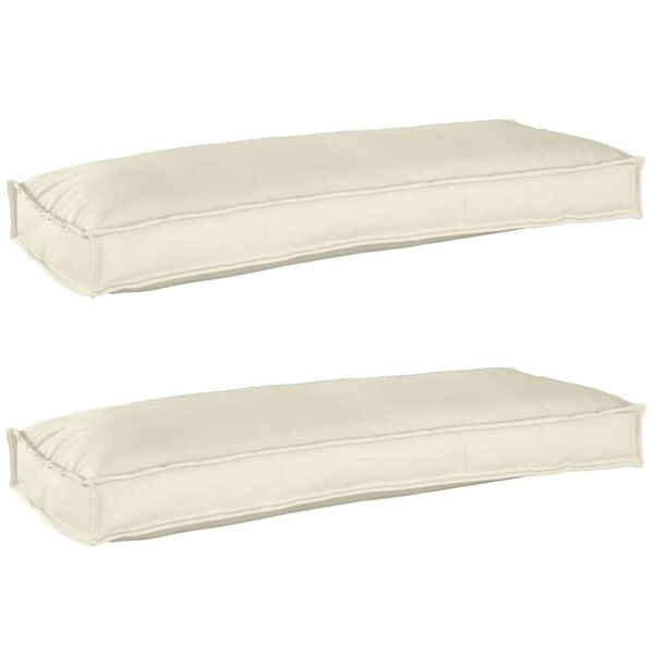 vidaXL Σετ Μαξιλαριών Πάγου 2 pcs Κρεμ 100 x 40 x 8 εκ Ύφασμα Oxford