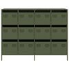 vidaXL Sideboard Olive Green 135x39x103,5 cm Ατσάλι ψυχρής έλασης