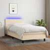 vidaXL &Kappa;&rho;&epsilon;&beta;ά&tau;&iota; Boxspring &mu;&epsilon; &Sigma;&tau;&rho;ώ&mu;&alpha; & LED &Kappa;&rho;&epsilon;&mu; 100x200 &epsilon;&kappa;. &Upsilon;&phi;&alpha;&sigma;&mu;ά&tau;&iota;&nu;&omicron;