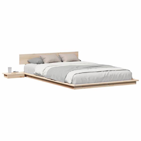 vidaXL Σκελετός Κρεβατιού Καφέ 120 x 190 cm ξύλο