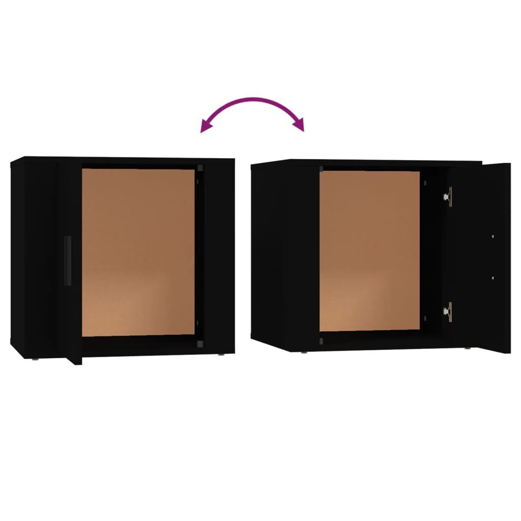 vidaXL Κομοδίνο Μαύρο 50 x 39 x 47 εκ.