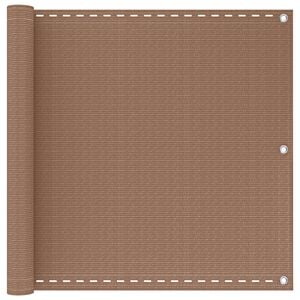 vidaXL &Omicron;&theta;ό&nu;&eta; &Mu;&pi;&alpha;&lambda;&kappa;&omicron;&nu;&iota;&omicron;ύ Taupe 75 x 700 cm HDPE &kappa;&alpha;&iota; &Alpha;&lambda;&omicron;&upsilon;&mu;ί&nu;&iota;&omicron;