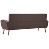 vidaXL Καναπές Τριθέσιος Καφέ Υφασμάτινος