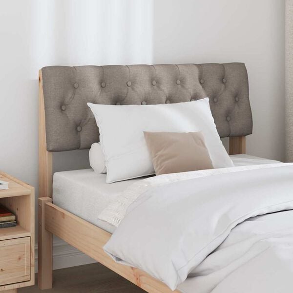 vidaXL Ταπετσαρισμένο κεφαλάρι Taupe 90 cm Στερεά ξυλεία πεύκου