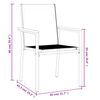 vidaXL Καρέκλες Κήπου 4 τεμ. Μαύρες 55x61,5x90 εκ από Textilene/Ατσάλι
