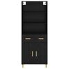 vidaXL Highboard &Mu;&alpha;ύ&rho;&eta; &Omicron;&xi;&upsilon;ά 69,5 x 32,5 x 180 &epsilon;&kappa; &Epsilon;&pi;&epsilon;&xi;&epsilon;&rho;&gamma;&alpha;&sigma;&mu;έ&nu;&omicron; &xi;ύ&lambda;&omicron;